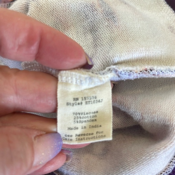 Evy’s Tree Sophie Watercolor Zip-front Hoodie, Large - Picture 5 of 5